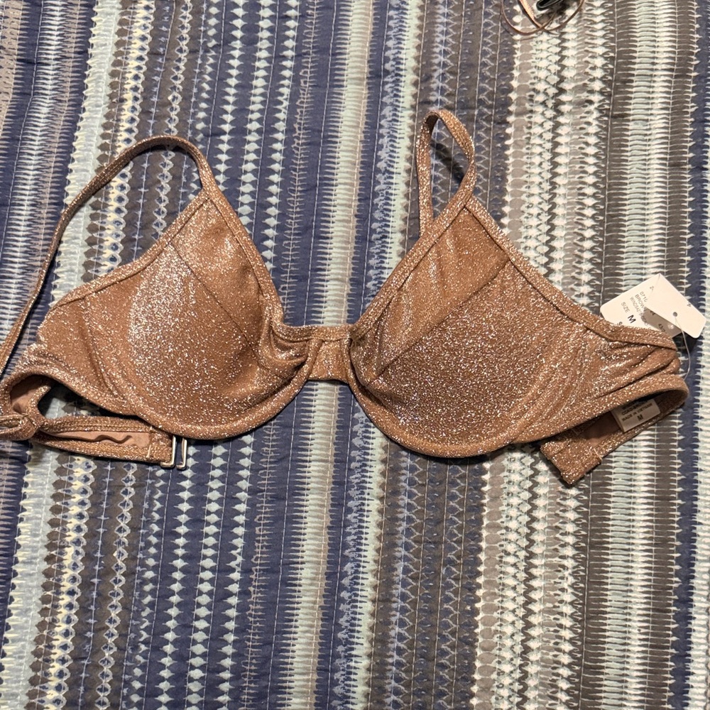 Glitter Underwire Bra - Shimmer Tan